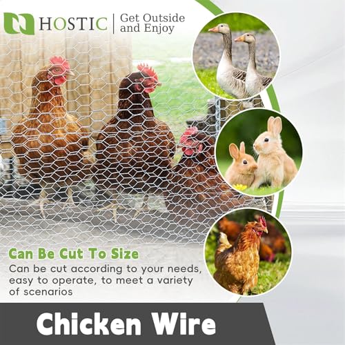 6FTx150FT Chicken Wire Netting Galvanized Wire Mesh Hexagonal for Poultry Garden Fencing Barrier