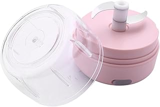 7LiuYueFei6 Machacadores de Patatas, machacador de ajo eléctrico, Mini Molinillo de Verduras, picadora de Mano, máquina de Cocina Auxiliar, Cortador inalámbrico, Color Rosa