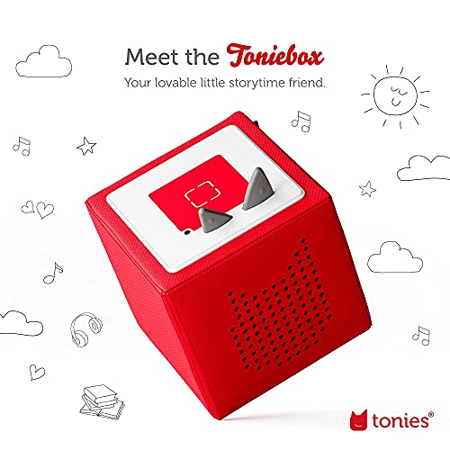 Image of Toniebox 1 Audio Player Starter Set with Playtime Puppy - Listen, Learn, and Play with One Huggable Little Box - Red