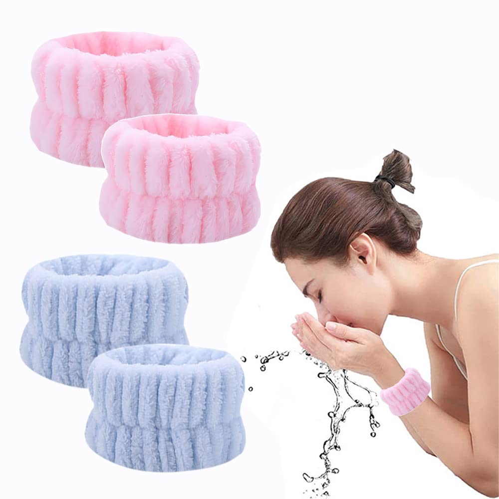 2 Pairs Face Washing Wristband, Coral Velvet Wristband, Absorbent Wrist Band Wrist Sweatband for Girls Prevent Water from Spilling Down Your Arms (Pink and Blue) (B0CQP6WM76) Amazon Price History, Amazon Price Tracker