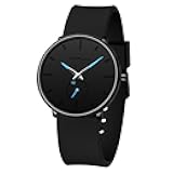 Men’s Casual Stylish Waterproof Quartz Wristwatches, Ultra Thin Second Hand Watches for Men, Colorful Silicone Band