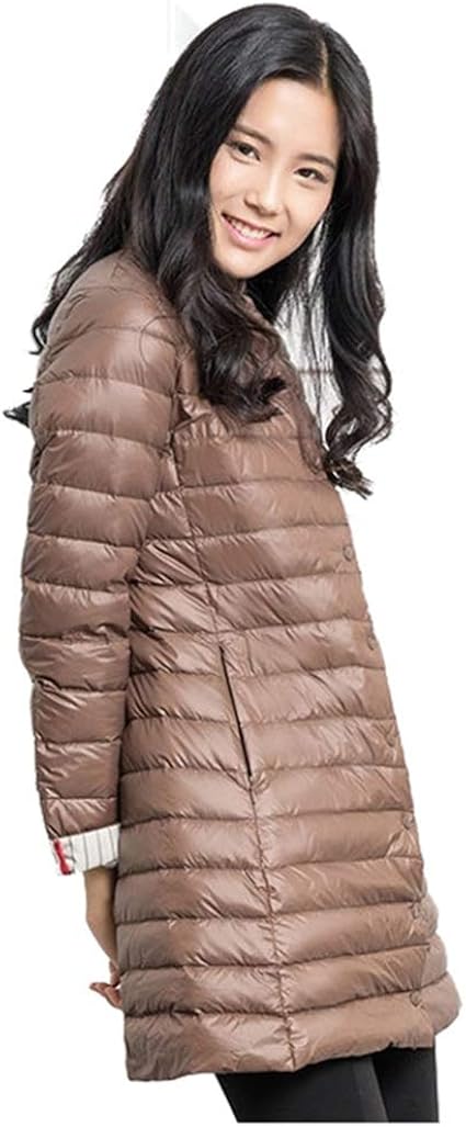 薄い インナーダウン 立て襟 レディース ダウン ダウンジャケット 立て襟 ロング丈 レディース 軽量 ライトダウンコート春秋冬 防風 超薄い オシャレ ファッション 合わせやすい ボタン付き 防寒 保温 あったか Faz Co Zm