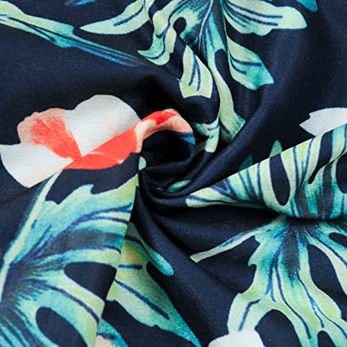 Image of PopReal Mommy and Me Dresses Floral Printed Chiffon Bowknot Ruffles Short Sleeve Beach Mom Daughter Matching Outfits