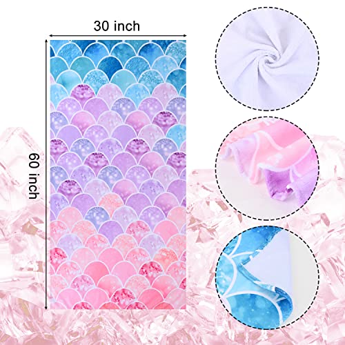 Livilan Little Mermaid Beach Towel, 30 Inch X 60 Inch Soft Microfiber, Quick Dry, Absorbent, Sand Free, Lightweight For Kids, Girls thumb #6