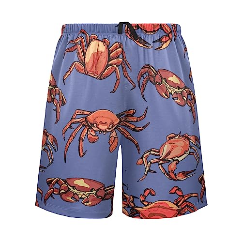 Vdsrup Mens Pajama Shorts Yellow Lemons Sleep Shorts Men Lemonade Pajama Bottoms With Pockets Drawstring Lounge S2