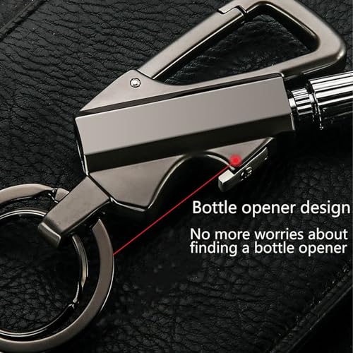 Encendedor recargable impermeable con llavero negro miniatura 5