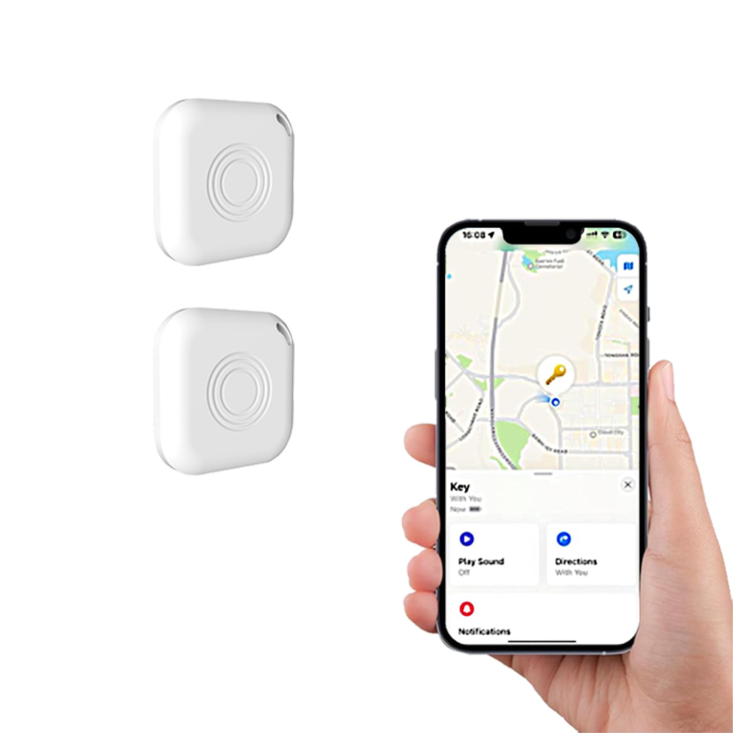 Smart Tags-2 Pack Tracker Work with Apple Find My (iOS 14.6 Above Only), Key Finder and Item Locator for Backpack, Suitcases, Pet, Wallet-image-44