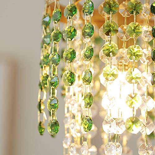 Suspension en cristal raindrop et structure en cuivre au design géométrique chic - 7