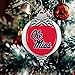 Ole Miss Mississippi Rebels Bulb with Team Logo Silver Metal Christmas Ornament Gift Tree Decoration