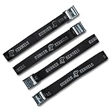 Gunner Tie-Down Strap Kit - Cam Buckle Tie-Down Straps for Dog Crate - Security Straps for Trucks - 5,100 LB Break Strength - Size: Traditional (4) 8 ft (Black)