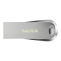 SANDISK Ultra Luxe 64GB Unità Flash, Chiavetta USB Type-A (Velocità fino a 150 MB, s, USB 3.2 Gen 1 + USB 3.0 capable, Protezione Tramite Password, Software RescuePRO Deluxe, Corpo in Metallo) Argento