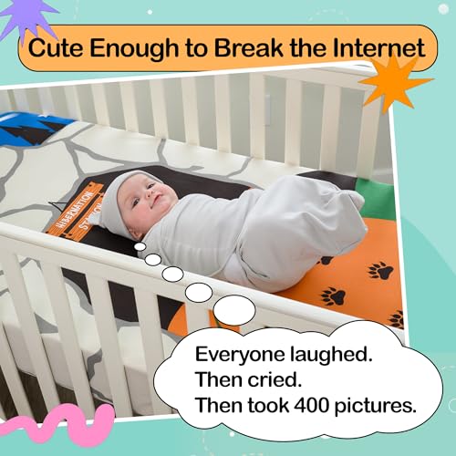 Image of Cuddle Club Newborn Swaddle Gift Set - Includes Swaddle Blanket, Hat & Crib Sheet in Fun Styles - For Baby Boys & Girls
