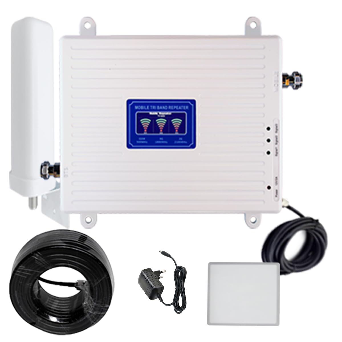 Amplificateur de Signal Mobile 4G/3G/GSM, Triple Bande 800/1800/2100MHz, Bande 1/8/20, Booster Réseau