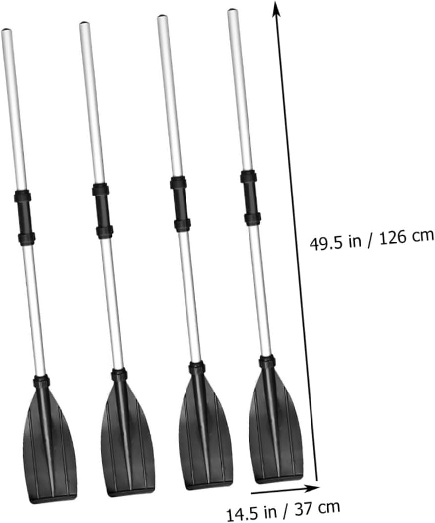 2pairs Aluminum Alloy Boat Oars Detachable Paddles for Kayak Canoe Rowing