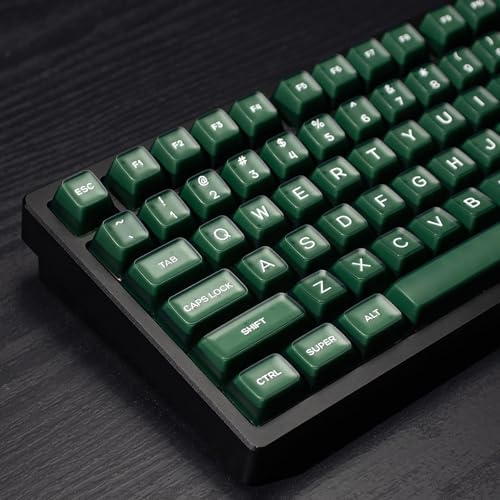 Set 142 Keycaps PBT Doubleshot Profil Cherry - Vert Jungle, Compatible Switches MX (Cherry, Gateron, Etc.)