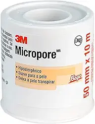 Fita Micropore 50mm x 10m Hipoalergênica Pele 3M