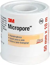 Fita Micropore 50mm x 10m Hipoalergênica Pele 3M