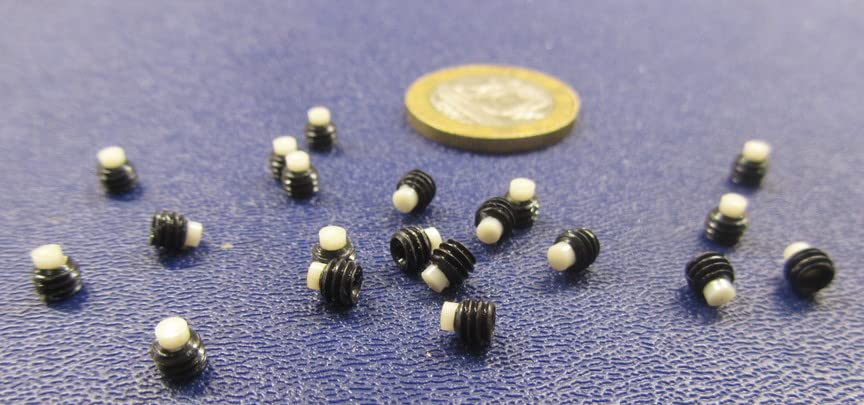 Black Oxide Steel Nylon Tip Set Screw 8-32 x .125" Thread Length 20 pcs