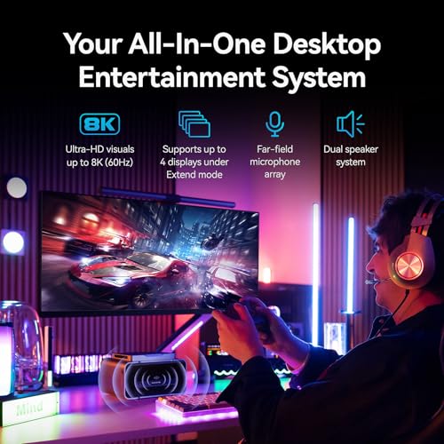 Image of Khadas Mind Graphics Card RTX 4060 Ti Desktop GPU, 16GB GDDR6, External GPU Dock with Speakers for Laptop, Up to PCIe 4.0 x8,128 GT /s, HDMI 2.1ax2, USB4x1, Supports 4K & 8K Display via Thunderbolt 4 /3