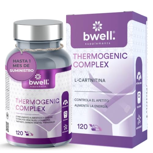 L-Carnitina Quemagrasas Potente Formula Avanzada y Extractos Vegetales 120 Capsulas Favorece Control apetito y Metabolismo Activo Thermogenic Complex con Sinetrol Xpur Termogenico | Bwell Supplements