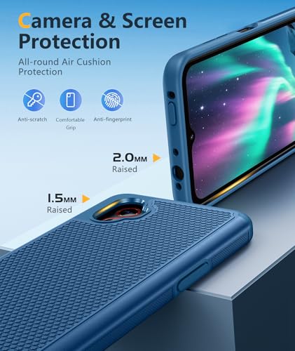Image of FNTCASE for XCover 7 Pro Case: XCover 6 Pro Samsung Galaxy Dual Layer Shockproof Protective Heavy Duty Phone Cover Rugged with Non Slip Textured Back Hard Shell - Military Drop Protection (Blue)