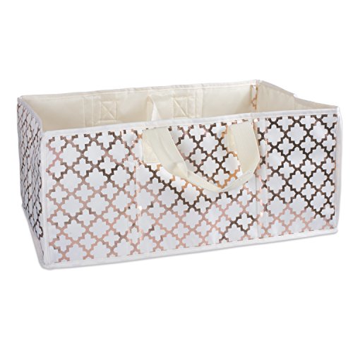 DII Multi-Purpose Two Compartment Storage Tote, Small, Bronze