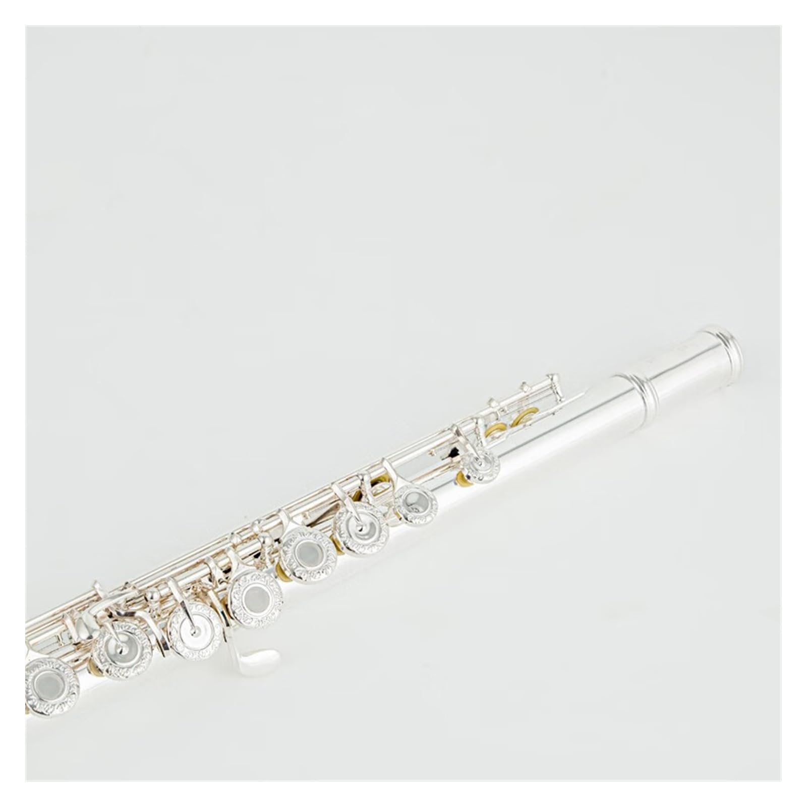 Profesional Flauta Travesera Flauta Profesional Francesa De Cobre Blanco Plateada, Flauta Con Orificio Abierto Y Cerrado De 16 Teclas Con Caja De Almacenamiento