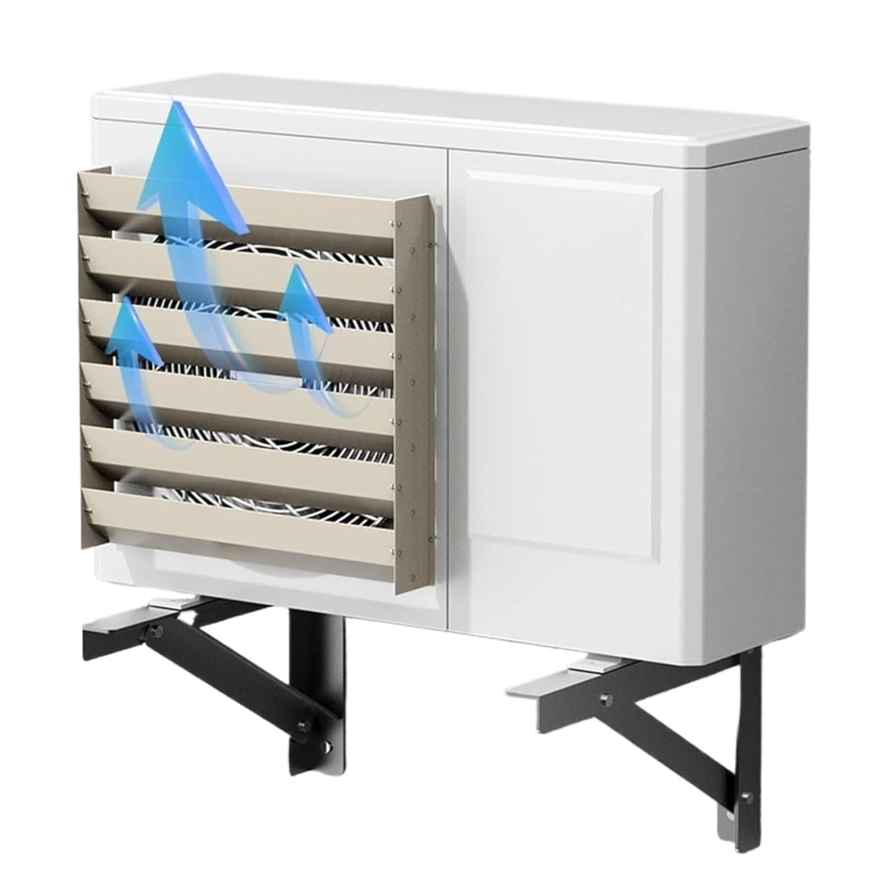 QCKNKMGG Air Conditioner Outdoor Unit Deflector, Outdoor Air Conditioner Deflector Cover PVC Baffle Multiple Sizes(60cm/23.6in)