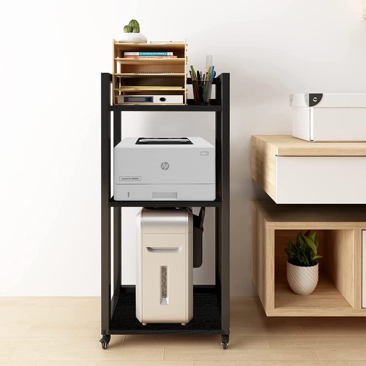Amazon | Natwind 3段可動式プリンタースタンド 収納付き キャスター