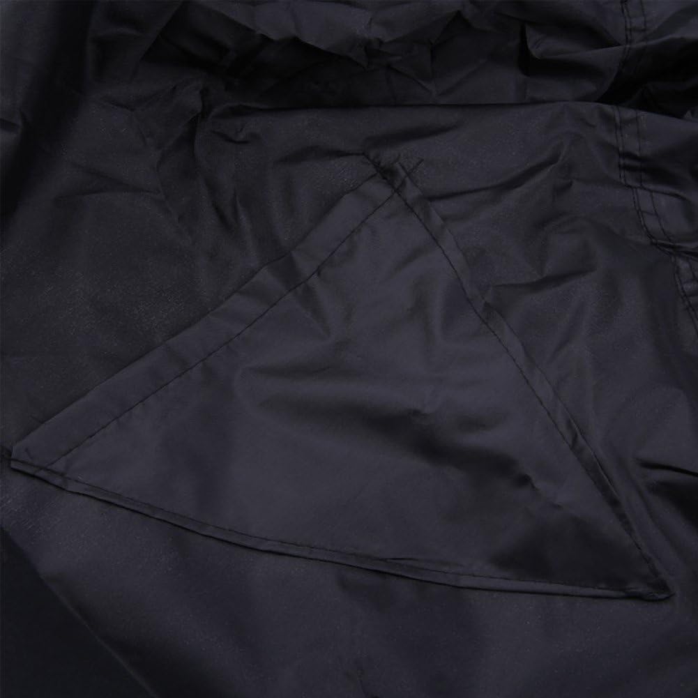 1 funda protectora impermeable para cortacésped (Negro, 245 x 50 x 140 cm)