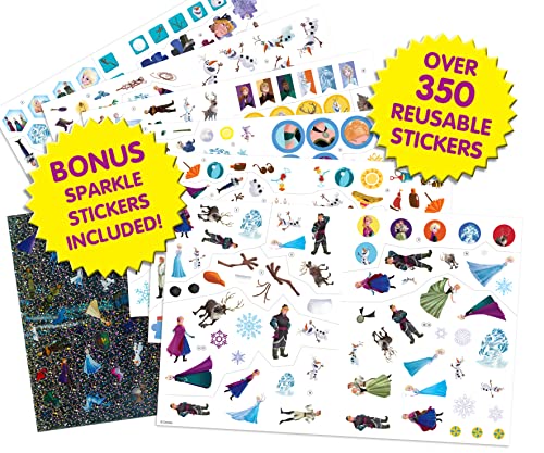Disney Frozen Sticker Book Treasury - Activity Books for kids, 350 reusable stickers, 96 pages of fun - Image 4
