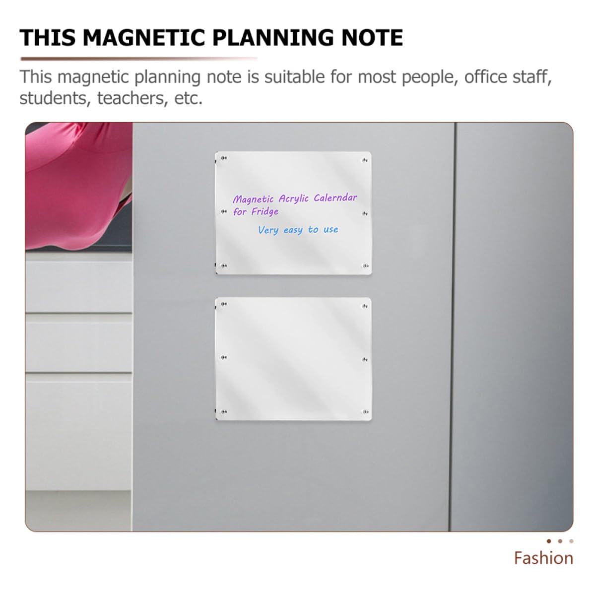 2 Stück Magnetische Whiteboard Tafel für Transparente Acryl Planung