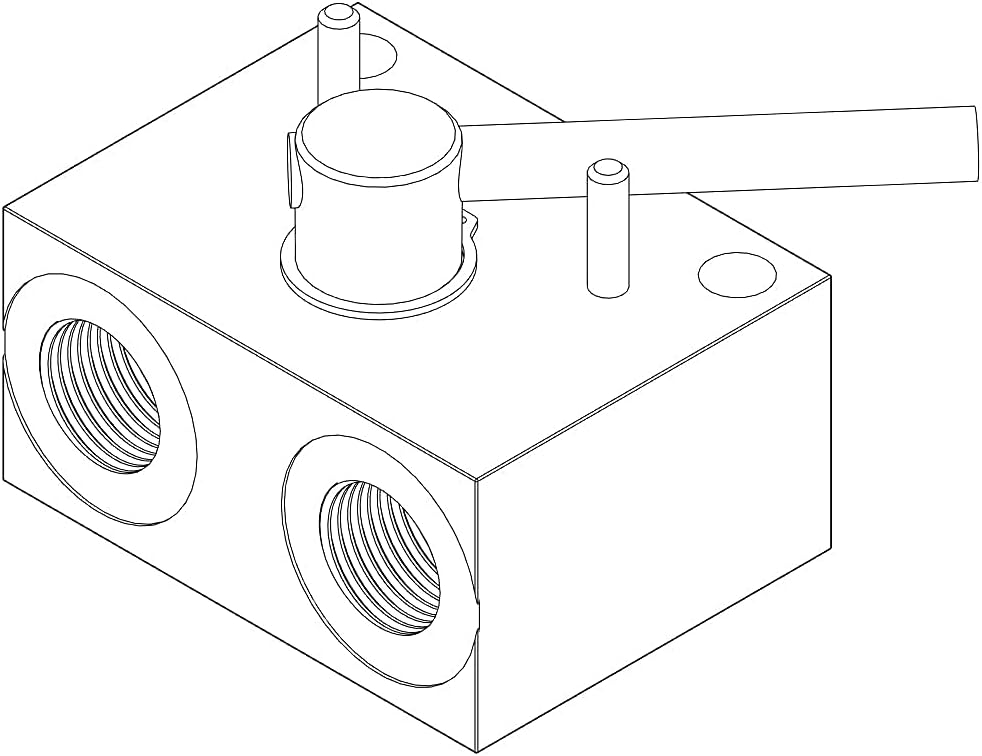 Hydraulic Rotary Selector Diverter Valve, 3 Way, 40 GPM, 5000 PSI, #12 SAE Ports