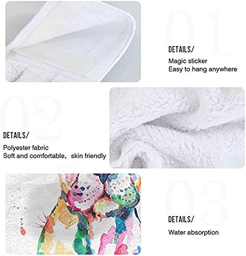 Boccsty Watercolor French Bulldog Hanging Kitchen Towels 2 Pieces Dog Puppy Animal Dish Towel Hand Towels Tea Bar Towels For Bathroom Farmhouse Housewarming Tabletop Home Decor #TOP3