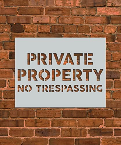 Private Property Sign Stencil Template - Reusable Stencil - INNOVO Stencils (6" x 6")