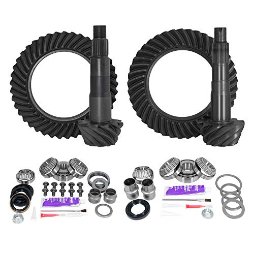 Ring & Pinion Gear Kit Package Front & Rear with Installation Kits fits Toyota 8.4/8