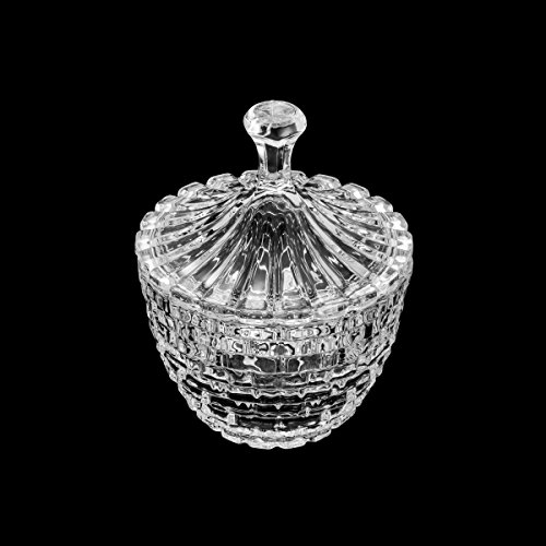 POTICHE DECORATIVO CRISTAL C/TAMPA, Wolff, BRICK, 12x15cm