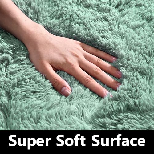 Sage Rug Collection - 8 x 10' Non-Slip Height Pile 1.4" Plush Rug Rubber Backing - Throw Rugs Carpet for Bedroom