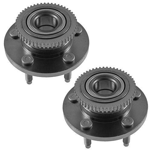 Image of TRQ Front Left and Right Wheel Bearing and Hub Assembly Set 2 Piece Compatible with 2005-2007 Avanti Avanti 2005-2009 Ford Mustang 4 Wheel ABS 2010-2014 Mustang