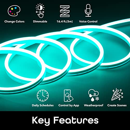 Image of Geeni Prisma Neoflex Smart Wi-Fi LED Strip Lights, Waterproof RGB, 16.4 ft.