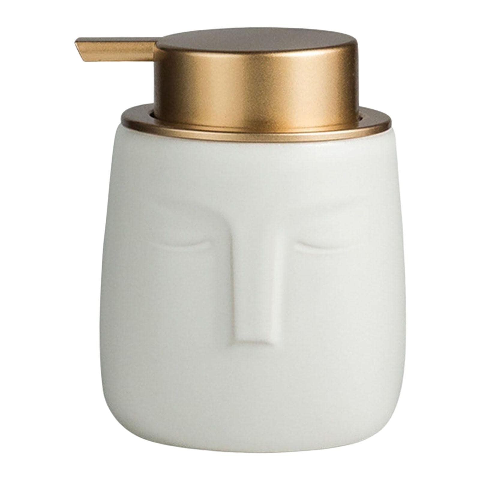Generic Ceramic Hand Soap Dispenser, 350ml Refillable Lotion Bottle, for Kitchen & Bathroom, White
