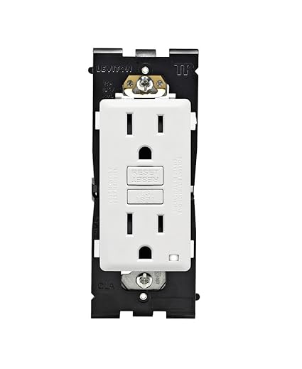 Leviton RGF15-WW Renu Self-Test Tamper-Resistant GFCI Outlet, 15-Amp, White On White