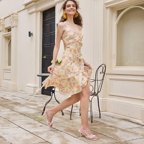 Image of Mostrin Kitten Heels for Women Round Toe Heels With Bow Vintage Mules Sexy Slip on Stiletto Backless Sandals for Party Daily