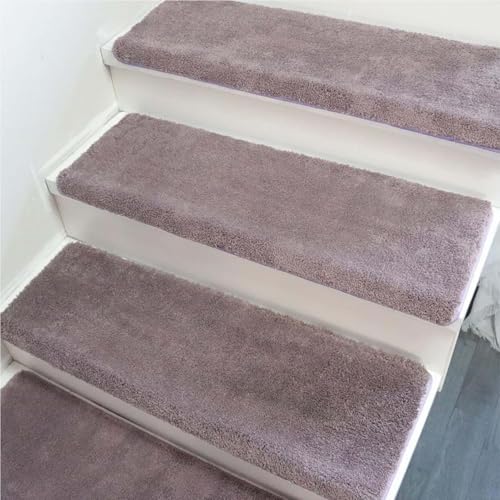 Alfombras de Peldaños de Escalera, Alfombrilla para escalones de Madera, Antideslizante, Moderna, Gruesa, autoadhesiva, para Niños Ancianos y Mascotas,004,65x24cm