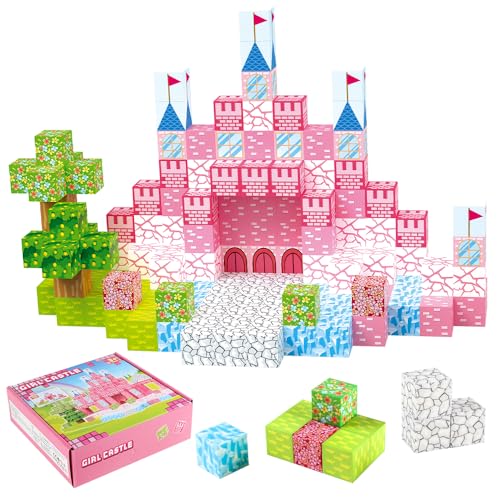 128PCS Magnetic Blocks Building Toys - 1" Magnet Cubes, Build Princess Castle, Magnetic Tiles Building Blocks, STEM Innovation Toys, Ideal Gifts for Christmas Birthday for Kids Age 3 4 5 6 7 8 9 10 - image 1