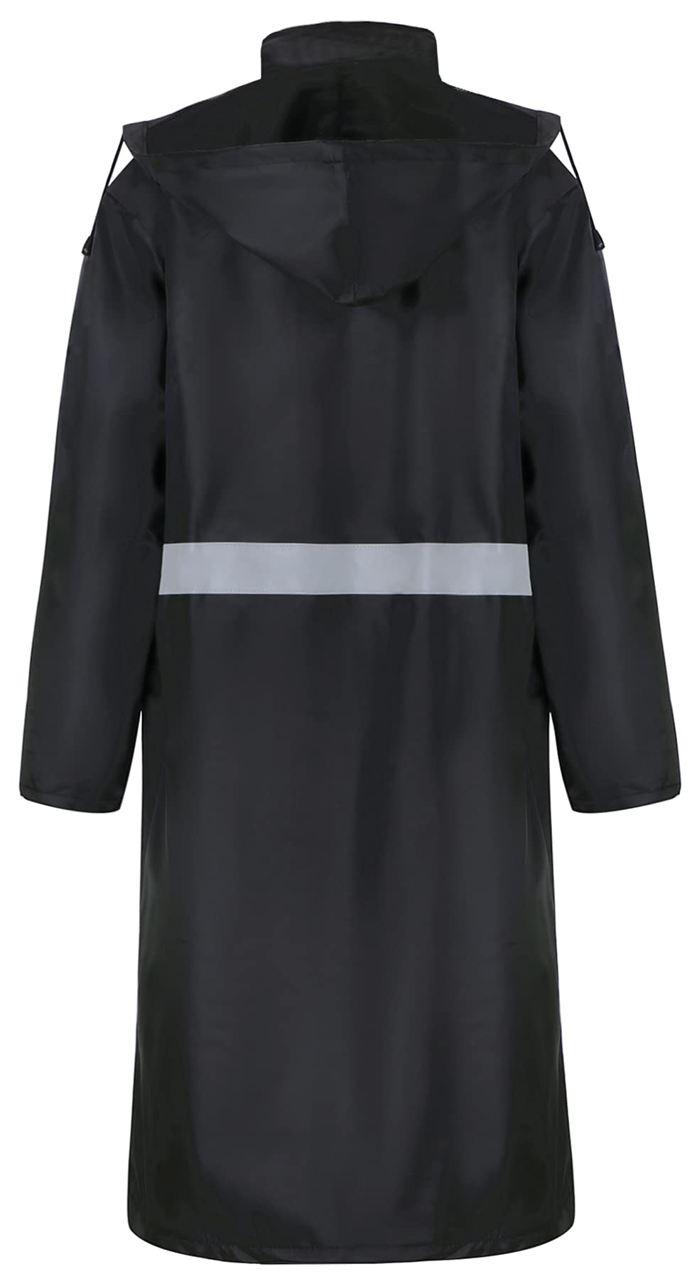 Capa de Lluvia Chubasquero con Capucha Impermeables Chaquetas Poncho de Lluvia Gabardinas Abrigos impermeables con Tiras Reflectantes