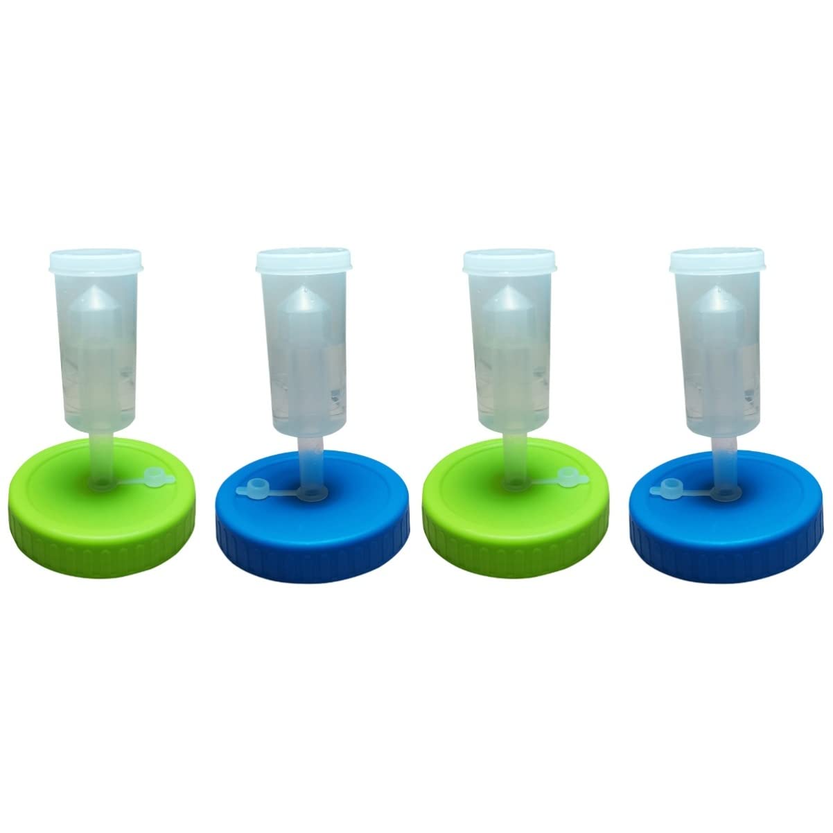Hemoton 2sets2pcs Mouth Rings Lids and Mason Probiotic Mm Grommets Kit Grade Foods Assorted Any Silicon Pumps Wide Vacuum Kimchi Fermented Perfect Waterless Jars Silicone Airlock For Tank