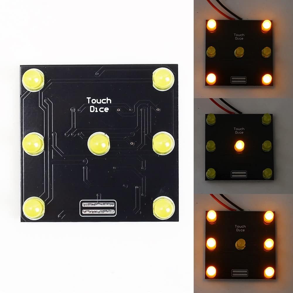 DIY Soldering Dice Kit, PEMENOL DC 9V 50mA Touch Button