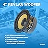 VONYX 2x WK10 4-Inch Kevlar Replacement Midbass HiFi Speaker Drivers, 75W RMS, 8 Ohms, Heat-Resistant Voice Coil, High-Power Output for Audio System Upgrades #1
