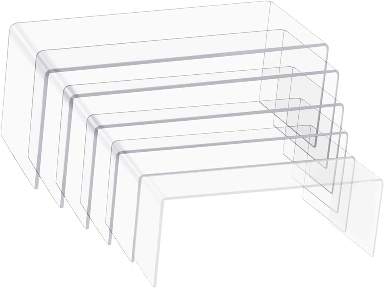 6Pcs Acrylic Display Riser Dessert Table Display Set for Collectibles Party| Wooden Display Easel | Adjustable Easel | Art Display